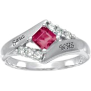 175 Girl's Square Fashion Class Ring
